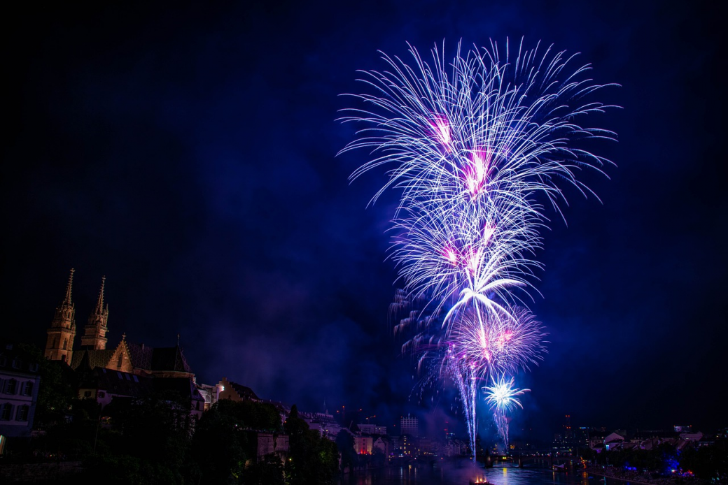 1. August Feuerwerk in Basel
